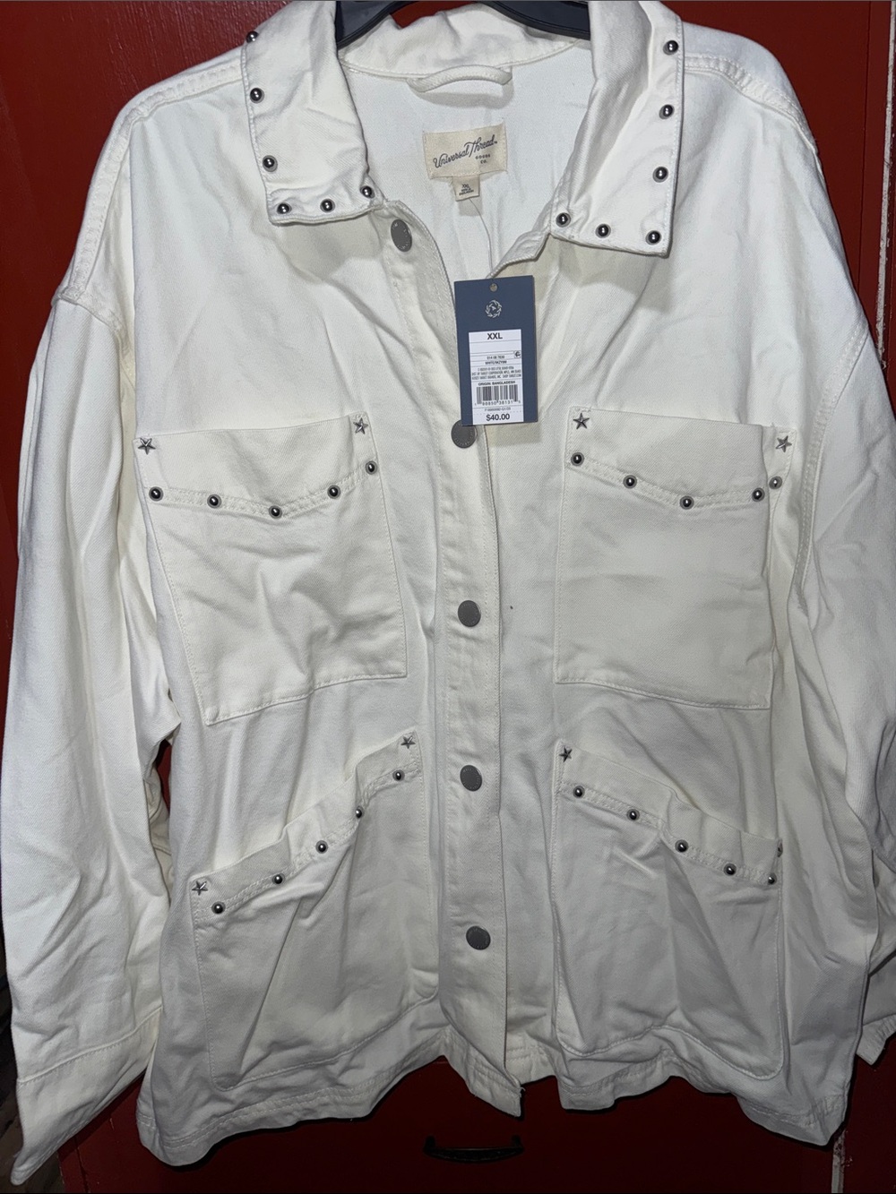 Universal Thread Off-White Studded Utility Jacket